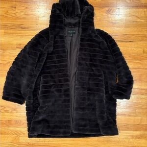 Rachael Zoe Brown Teddy Jacket size 3X Faux Fur Womens 3X